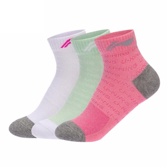 Kit Meias de badminton Lining AWSM244 - 3 pares